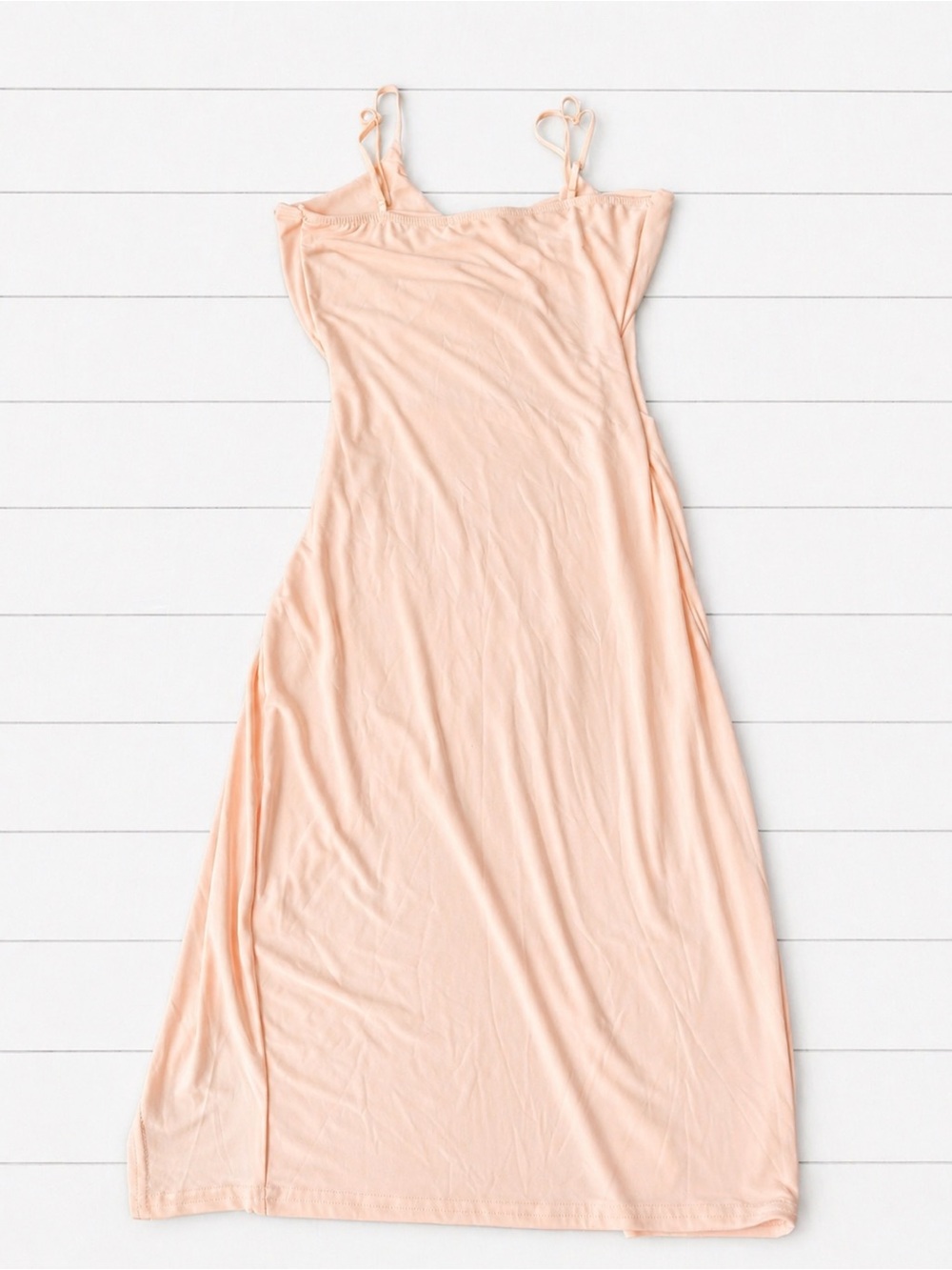 Misguided Slip Midi Dress in Blush Peach - Size S - Picture 4 of 5